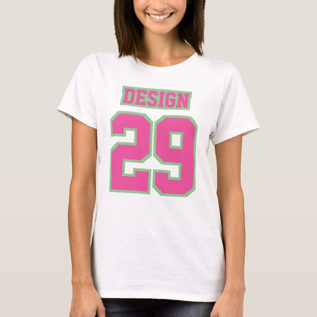 Vorderweiße PINK GREEN Womens Basic Cotton TShirt (Vorderseite)