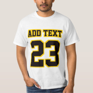 Vorderweiße, schwarze GOLD Mens Value Cotton T - S T-Shirt