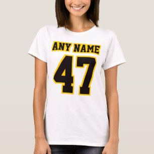 Vorderweiße, schwarze GOLD-T-Shirts für die Baum T-Shirt