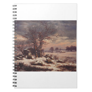 Vordingborg in Winter by J.C. Dahl Fine Art Notizblock
