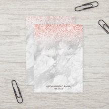 Vorführung mit Logo-Rose Gold-Glitzer-Marmor