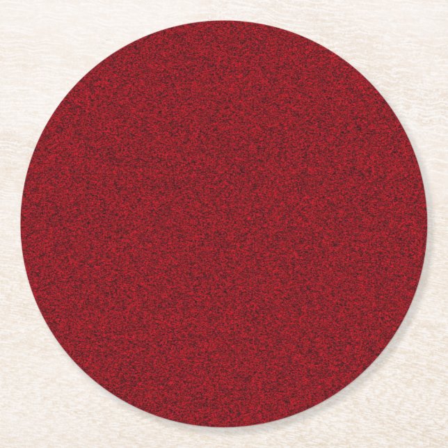 Vorgabe für schwarze rote Farbe: Elegante Leervorl Runder Pappuntersetzer (Vorderseite)