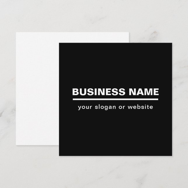 Vorgabe moderner Firmennamen | B&W Mitteilungskarte (Vorne/Hinten)