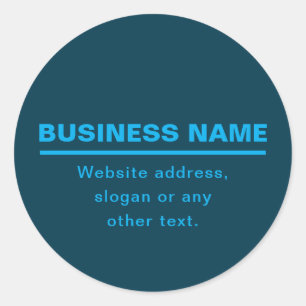 Vorgabe moderner Firmennamen   Blau Runder Aufkleber