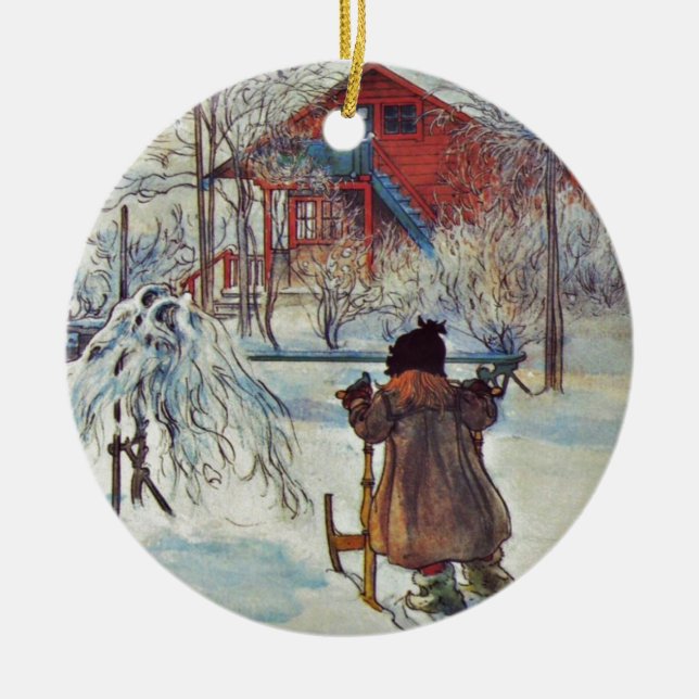 Vorgarten und Waschhaus Keramik Ornament (Vorne)