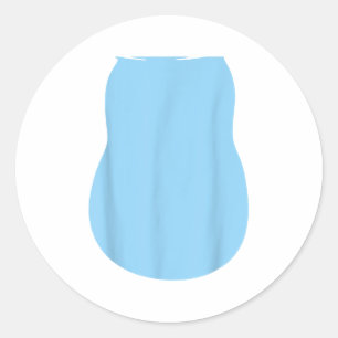 Vorgeben Alien Dog Kostüm Halloween Blue Alien Dog Runder Aufkleber