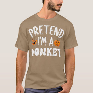 Vorgeben, ich sei ein Monkey Halloween Kostüm Männ T-Shirt