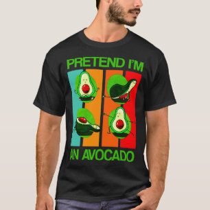 Vorgeben im an Avocado Funny Avocado Yoga Fitness T-Shirt