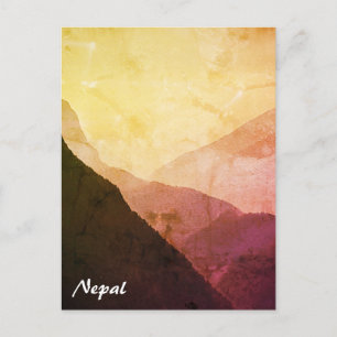 Vorgebirge des Everest, Vintager Himalaya, Nepal Postkarte