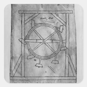 Vorgeblich ewige Bewegungsmallets und Rad Quadratischer Aufkleber