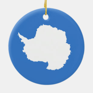 Vorgeschlagene Flagge der Antarktis (von Graham Ba Keramik Ornament