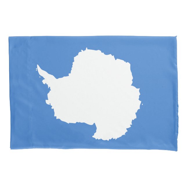 Vorgeschlagene Flagge der Antarktis (von Graham Ba Kissenbezug (Vorderseite-Links)