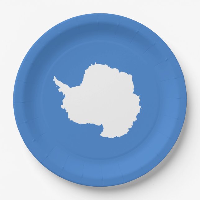 Vorgeschlagene Flagge der Antarktis (von Graham Ba Pappteller (Vorderseite)