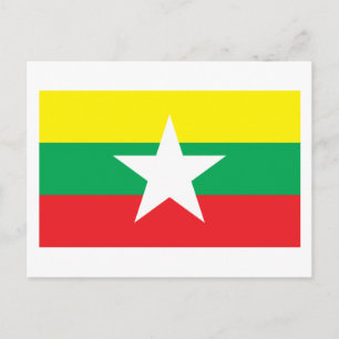 Vorgeschlagene Flagge Myanmars 2007 Postkarte