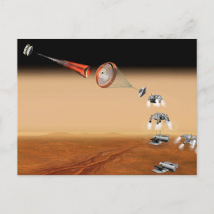 Vorgeschlagene Rückführungsmission der Mars. Postkarte
