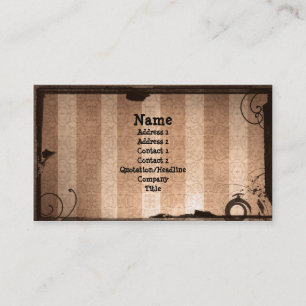 Vorgeschlagene Steampunk Goth Business Card Visitenkarte