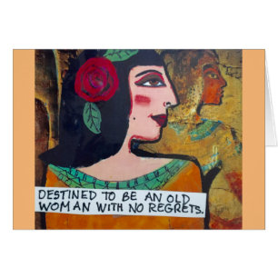 VORGESEHEN, UM EINE ALTE FRAU OHNE BEDAUERN-KARTE