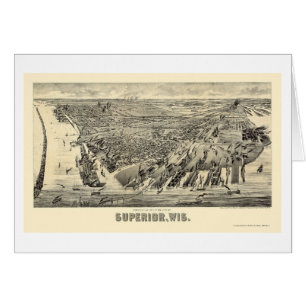 Vorgesetzter, panoramische Karte WI - 1890