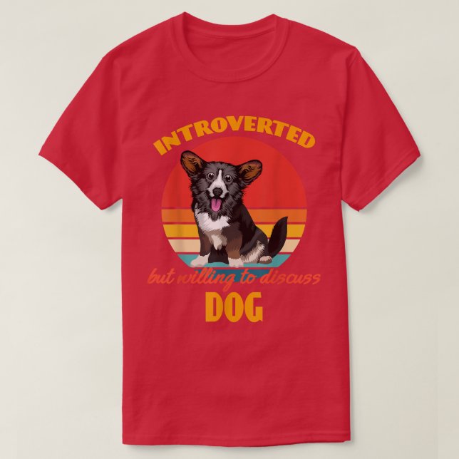 Vorgestellt, aber bereit zu diskutieren Hunde Card T-Shirt (Design vorne)