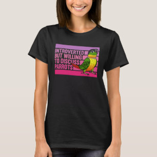 Vorgestellt, aber Papageien Gelb Seite grüne Wange T-Shirt
