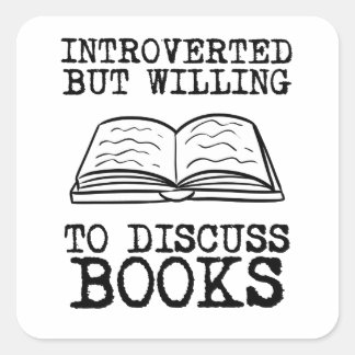 Vorgestellt, aber willens, Bücher zu diskutieren Quadratischer Aufkleber