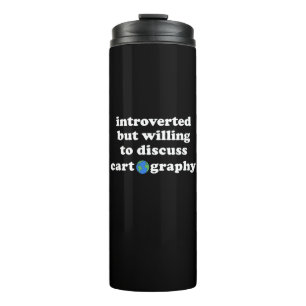 Vorgestellt, aber willens, Kartographie zu diskuti Thermosbecher