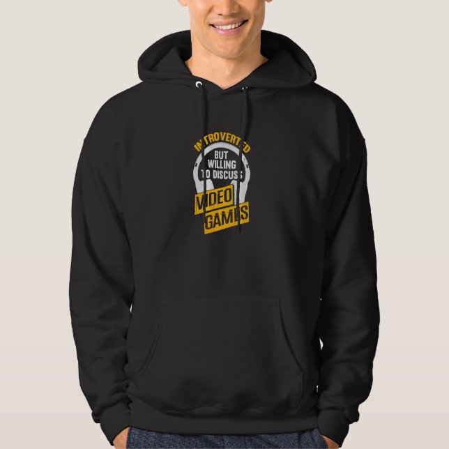 Vorgestellt, aber willens, Videospiele zu diskutie Hoodie (Vorderseite)