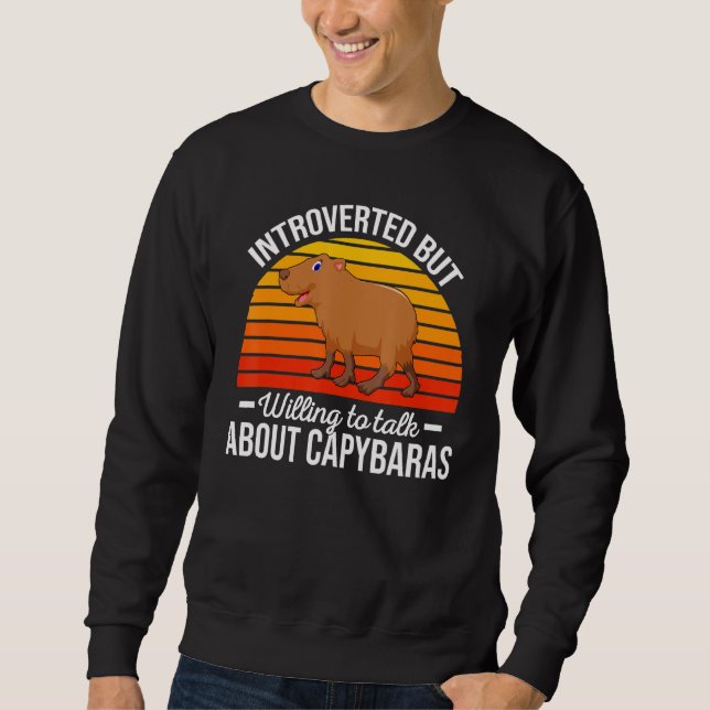Vorgestellt, aber wird über Capybaras Niedlich Ani Sweatshirt (Vorderseite)