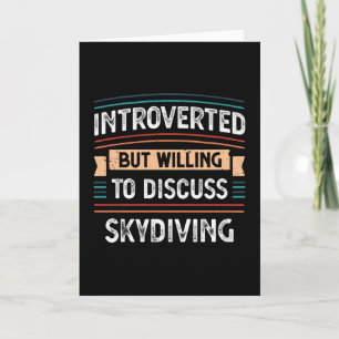Vorgestellt bereit, Skydiving zu diskutieren Karte