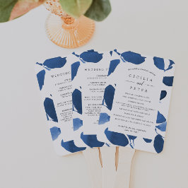 Vorgestelltes botanisches Hochzeitsprogramm | Indi Fächer