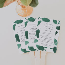 Vorgestelltes botanisches Hochzeitsprogramm | Smar Fächer