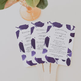 Vorgestelltes botanisches Hochzeitsprogramm | Viol Fächer