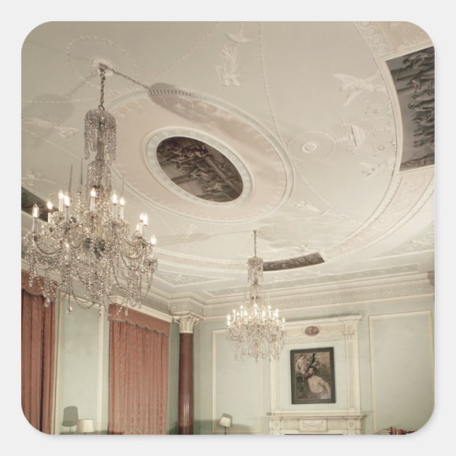 Vorhalle, 1775 quadratischer aufkleber (Vorderseite)