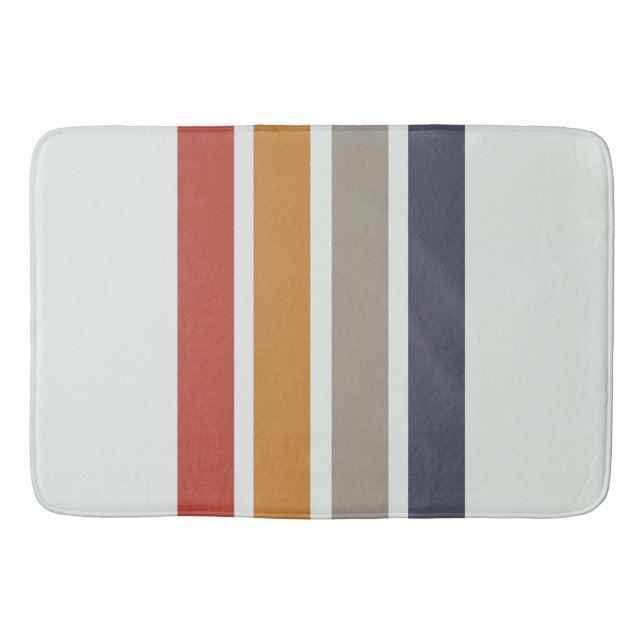 Vorhang für klassische Retro Streifen Badematte (Vorderseite)