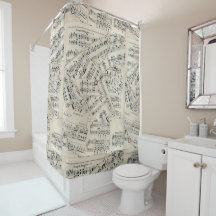 Vorhang für Vintage Notenkopie