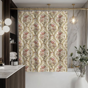 Vorhang im Vintage-Look, Soft-Pastell-Damask-Desig