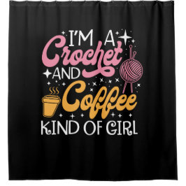 Vorhang mit Crochet- und Kaffeemaschine