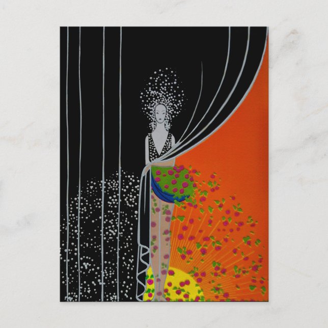 Vorhang Modeplatte ~ Postkarte / Einladung (Vorderseite)