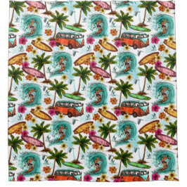 Vorhang zum Surfen/Retro van Dusche