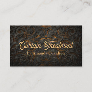 Vorhangbehandlung Seamstressklassiges Gewebe Visitenkarte