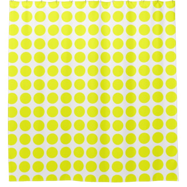 Vorhänge mit gelbem Duschvorhang Polka Dot (Vorderseite)
