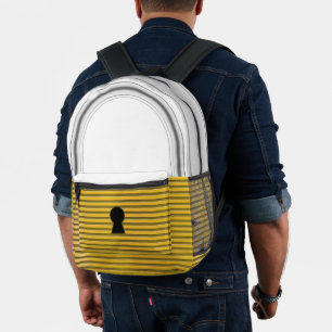 Vorhängeschloss -  bedruckter rucksack