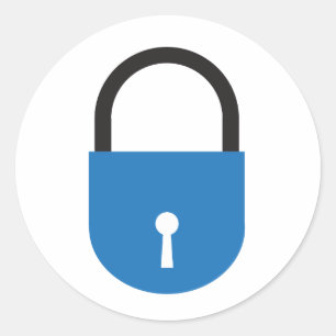 🔒 - Vorhängeschloß Runder Aufkleber
