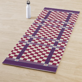 Vorher geprüfter Name Monogram Violet Berry Yogamatte