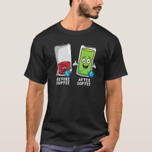 Vorher und Nachher Kaffee Lustige Batterie Premium T-Shirt