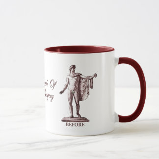 Vorher und nachher tasse