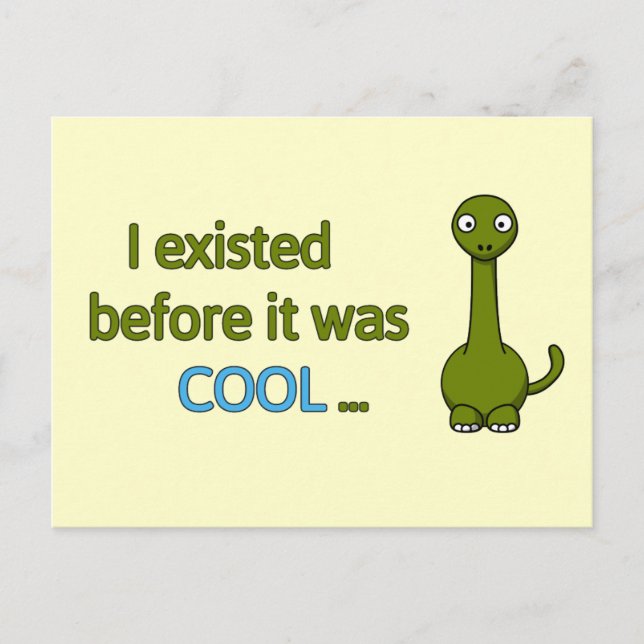 Vorher war es cool postkarte (Vorderseite)