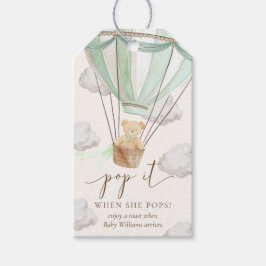 Vorher warte Teddy Bären Minze Pop es, wenn sie Po Geschenkanhänger