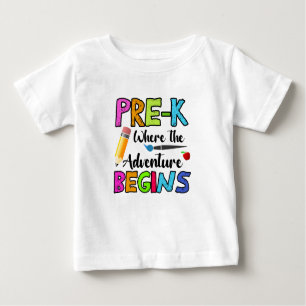 Vorher, wo das Abenteuer beginnt Baby T-shirt