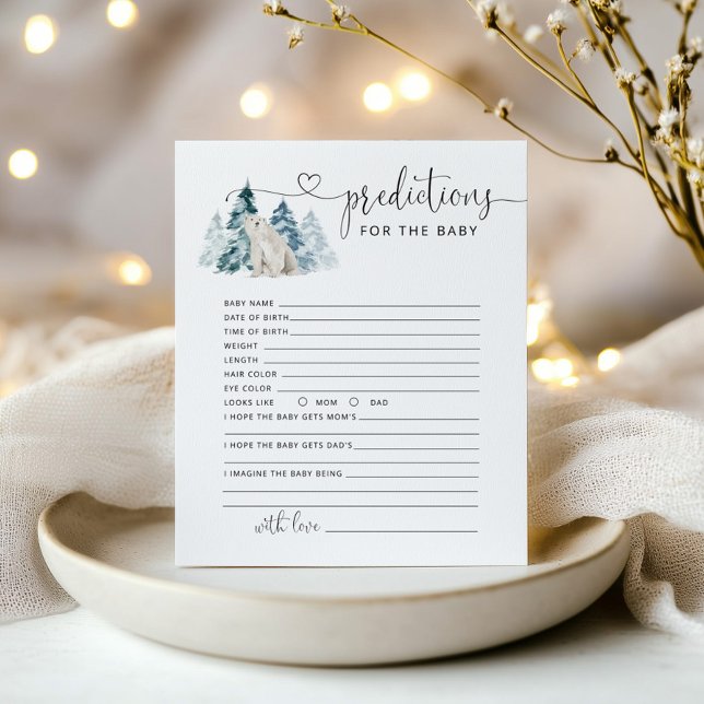 Vorhersage für Babykarten mit Polar-Bären (Von Creator hochgeladen)